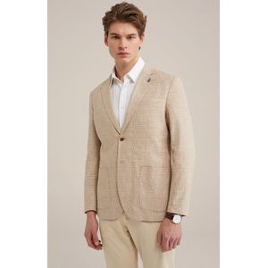 WE Fashion Heren slim fit blazer met dessin