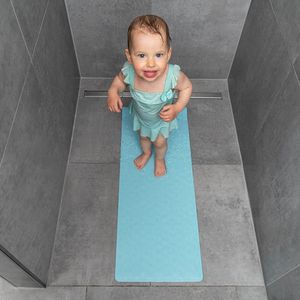 Reer- MyHappyBath Mat XL - badmat - Anti-slip badmat - Natuurlijk rubber - blauw - 97cm x36cm