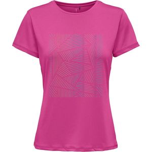 ONPJORDY - SHIRT - TRAINING - ROSE - MET STREEPJE - DAMES - MAAT L -