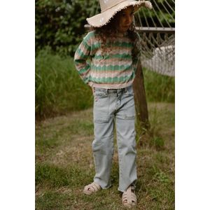 DAILY7 Knitted Sweat Fancy Truien & Vesten Meisjes - Sweater - Hoodie - Vest- Zand - Maat 92
