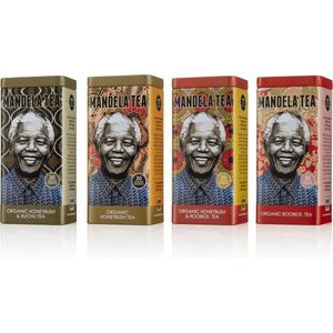 Mandela Tea - Rooibos - Honeybush - Buchu - Biologisch - Organic - Set Van 4 Blikjes Thee Met Elk 20 zakjes Biologische Thee - Leuk Cadeau Voor Kerst