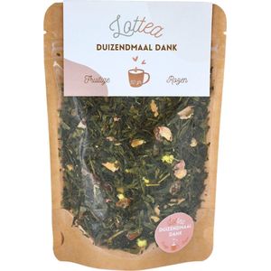 Lottea Duizendmaal Dank thee 50 gram Stazak - thee, thee cadeau, verse thee, losse thee, groene thee, relatiegeschenk