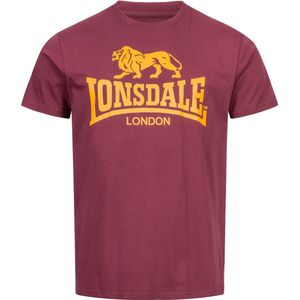 NL-Lonsdale Classic T-Shirt Oud Logo Bordeaux - Maat: 3XL