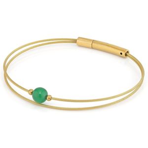 Thinking of You edelsteen armband Groen Agaat goud