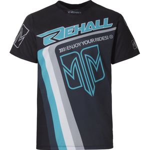 Rehall HAZE-R Heren Fietsshirt Korte Mouw Blauw L - Mountainbike Shirt - Sportshirt