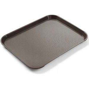 Hendi Dienblad Rechthoek Bruin - Kunststof Fastfood Dienblad Horeca - 265x345x(H)20mm