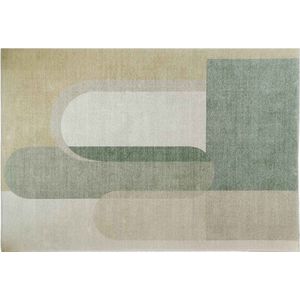 Oviala - Geweven tapijt met abstract design in watergroen, 120 x 170 cm