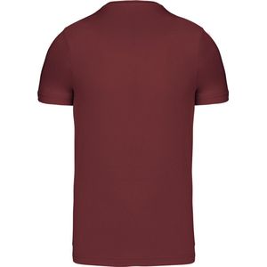 Wijnrood T-shirt met V-hals merk Kariban maat 3XL