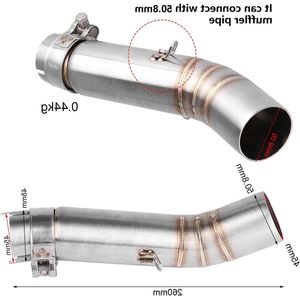 Uitlaat Midden Pijp Adapter Link Connector voor Hon-da CBR500R CB500X CBR400R CB400X - Motorfiets Accessoires .