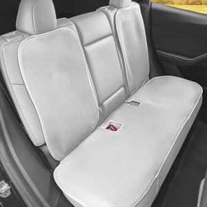 Achterbank Autostoelhoes voor Tesla Model 3 2017-2023 Vier Seizoenen Universele Protector Pad Mat Interieur Decoratie Accessoires (3 stks/Wit Ijs Stof)