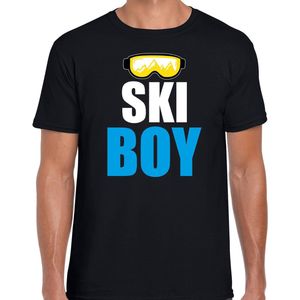 Apres ski t-shirt Ski Boy / sneeuw baas zwart heren - Wintersport shirt - Foute apres ski outfit/ kleding/ verkleedkleding XL