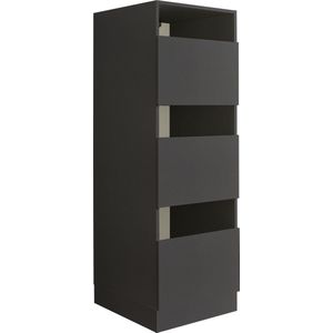 Interiax WASHWALL 'Mary' Wasmachine Wasmandkast Antraciet - Wassorteerkast - 162x50x67.5 cm