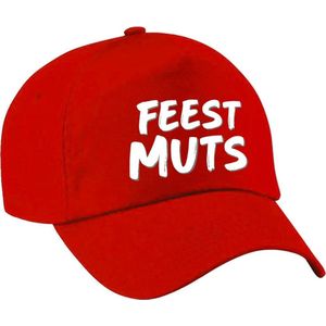 Feestmuts fun pet rood voor dames en heren - feestmuts baseball cap - carnaval fun accessoire