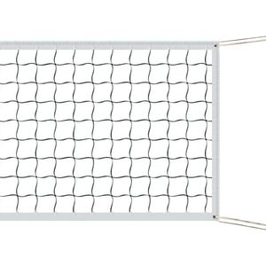 Sportvolleybalnet - Vervangend volleybalnet - Standaardmaat (9,5 m x 1 m) - Met staaldraad - Versterkte zijstroken - Geschikt voor strand, tuin, zwembad, binnen- en buitensporten (alleen net) - Zwaar beachvolleybalnet - Buitenvolleybalnet - Binnensch
