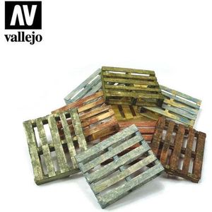 1:35 Vallejo SC233 Wooden Pallets for Diorama Accessoires set