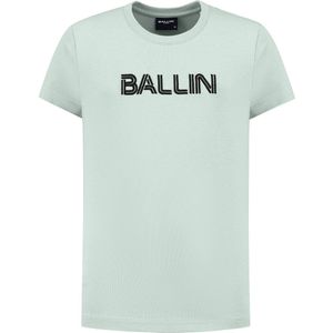 Ballin Amsterdam - Jongens Regular fit T-shirts Crewneck SS - Green - Maat 16