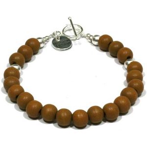 Heaven Eleven Men - olijf Hout 8mm - RVS - 21cm