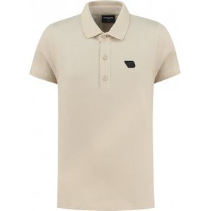 Ballin Amsterdam - Jongens Slim fit T-shirts Polo SS - Sand - Maat 16