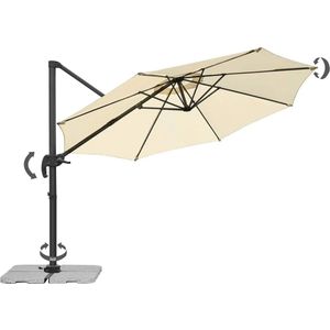 Gran Vida® - Tuinparasol Ø300 cm - UV 50+ Bescherming - Inclusief Sterke Stalen Ribben - Voor Buitenmeubels