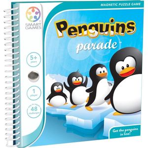 Smart Games Spel Magnetic Penguins Parade - Uren speelplezier met 48 nieuwe opdrachten en magnetische puzzelstukken