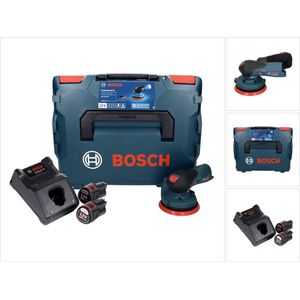 Bosch GEX 12V-125 Professionele snoerloze excenterschuurmachine 12 V 125 mm borstelloos + 2x accu 3.0 Ah + lader + L-Boxx