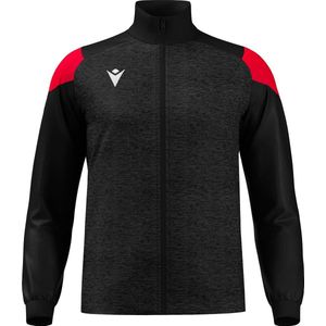 Macron Glory Prometheus Top Full Zip Kinderen - Zwart / Rood | Maat: 7-8 Y
