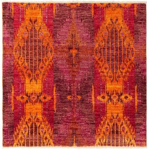 Vloerkleed Indiaas Shalimar Bordeaux Rood Handgemaakt