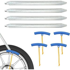 30 cm Tyre Mounting Iron Pack of 4 with Rim Protectors - Tire Remover Tools for Motorcycle Bicycle Car