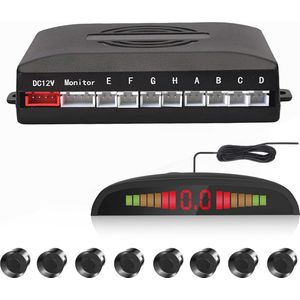 Buzzer Radar Achteruitrijwielsysteem met LED-display en 8 Sensores