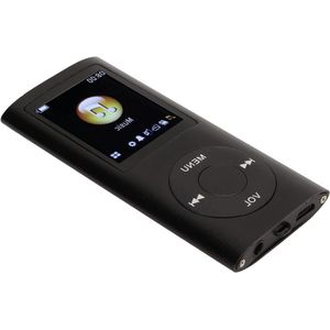 64 GB Draagbare MP3-muziekspeler met Oortelefoon en Verliesvrij Geluid - Slank ontwerp en 1.8 Inch LCD-scherm voor Kinderen en Vrienden (Zwart)
