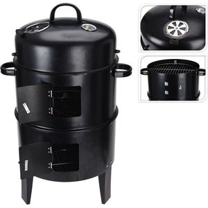 Oneiro’s Luxe Ceruzo Barbecue Smoker - Rook- en Grill-oven - Ø40 x H78 cm - zomer - grillen - tuin - koken – tafelen