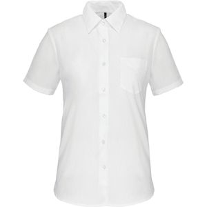 Kariban Overhemd in onderhoudsvriendelijk polykatoen-popeline korte mouwen dames K548 - White - XS