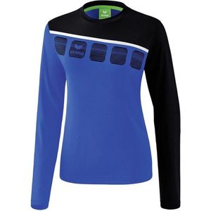 Erima Teamline 5-C Longsleeve Dames New Royal-Zwart-Wit Maat 36