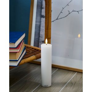 Sirius - LED-Stompkaars 'Sille' (Ø5cm x 20cm hoog, Wit)