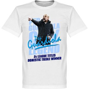 Pep Guardiola Legend T-Shirt - Wit - XL