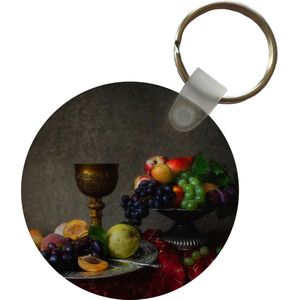 Sleutelhanger - Rustiek - Tafel - Fruit - Stilleven - Beker - Plastic - Rond - Uitdeelcadeautjes
