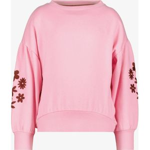 TwoDay meisjes sweater geborduurde mouwen roze - Maat 110/116