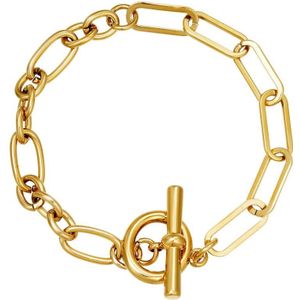 Armband - Lucky Lock - Goud - Yehwang - Schakel armband