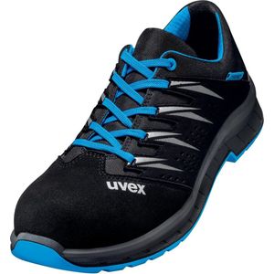 Uvex Sicherheitsschuh Halbschuh 6937 Schwarz/Blau Pu/Pu-50 (Weite 10)