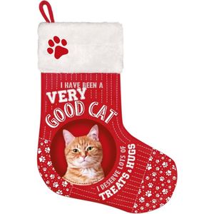 Kerst stocking Kat Rood