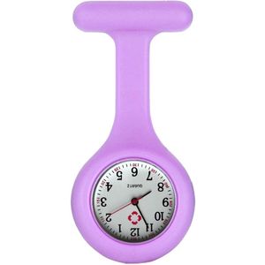 Fako® - Verpleegstershorloge - Zusterhorloge - Verpleegster Horloge - Siliconen Uni - Lila Paars