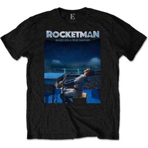 Elton John - Rocketman Starry Night Heren T-shirt - S - Zwart