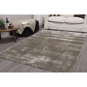 Ikado Hoogpolig tapijt taupe luxe 20 mm 160 x 230 cm