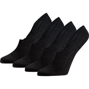 Apollo - Sneakersokken biologisch katoen - Zwart - Maat 39/42 - 3 Paar - Sneakersokken unisex - Footies - Biologisch - Sneakersokken 39 42