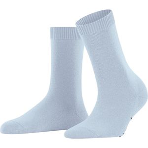 FALKE Cosy Wool zonder motief zacht dik winter warm ondoorzichtig halfhoog comfortabel  Merinowol Kasjmier Blauw Dames sokken - Maat 35-38