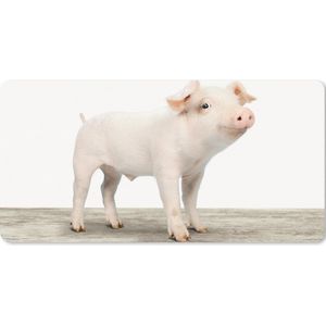 Muismat XXL - Bureau onderlegger - Bureau mat - Varkentje - Big - Dieren - Roze - Jongens - Meisjes - Kinderen - 80x40 cm - XXL muismat