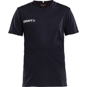 Craft Squad Jersey Solid SS Shirt Junior Sportshirt - Maat 146  - Unisex - zwart/wit Maat 146/152