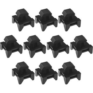 Kabelhouder Groefclips Draadclips Houders voor Europese Standaard 4545 Aluminium Profielen - Zwart (10 stuks)