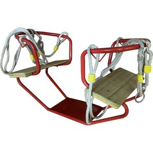 Déko-Play duo schommel metaal rood PH 2,5m