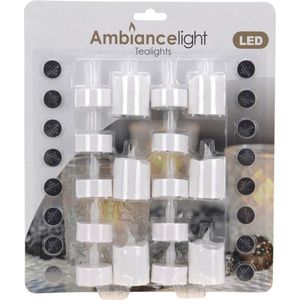 48x stuks theelichten met led - Led kaars - Waxine lichten